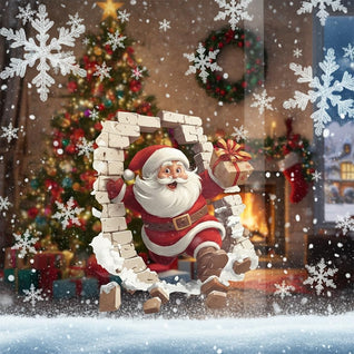 Pop Out!! Santa Sticker